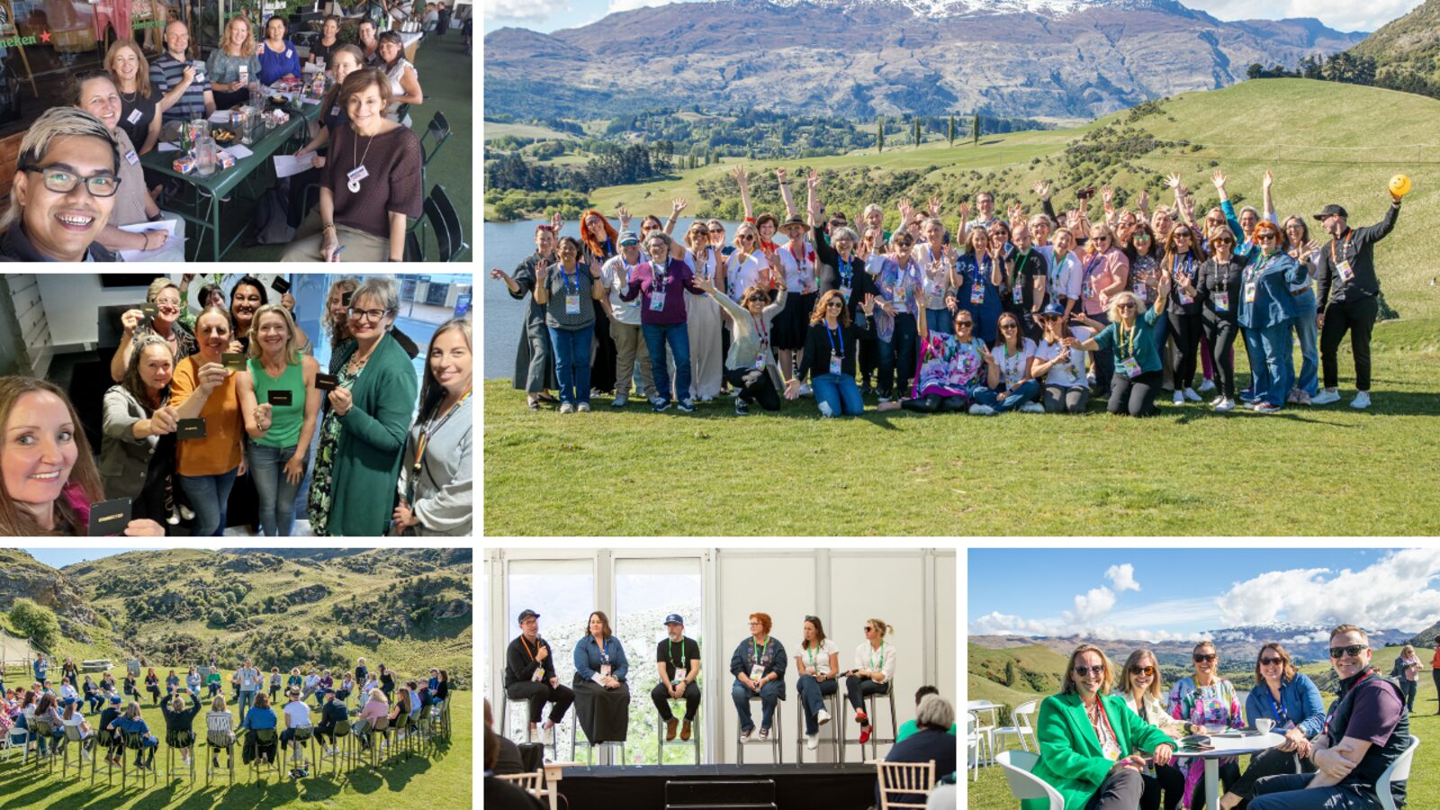 riders&elephants community members together at an in-person retreat