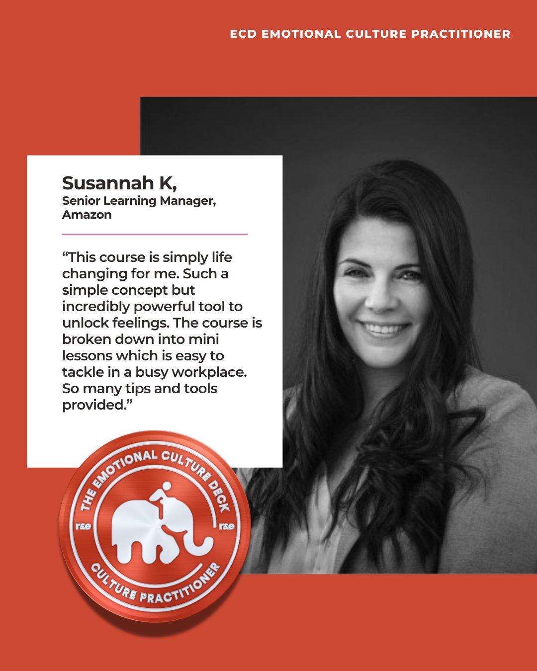 Susannah K, Senior Learning Manager at Amazon — course review